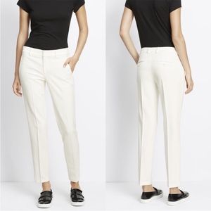 Vince White Wool Blend Side Strapping Tapered Leg Pants Size 8